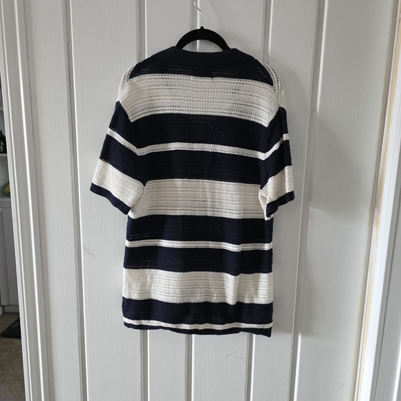 Textured Striped button down tee - Picture 5 of 6